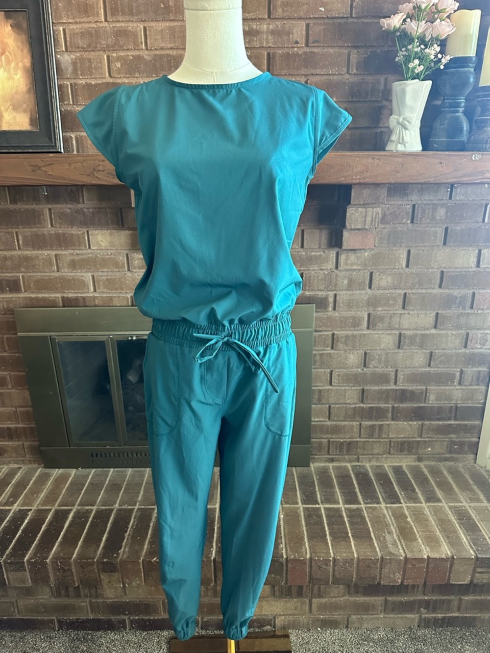 Albion Fit Jetset Jumpsuit Teal Size XS - Excellent Condition Travel Athleisure